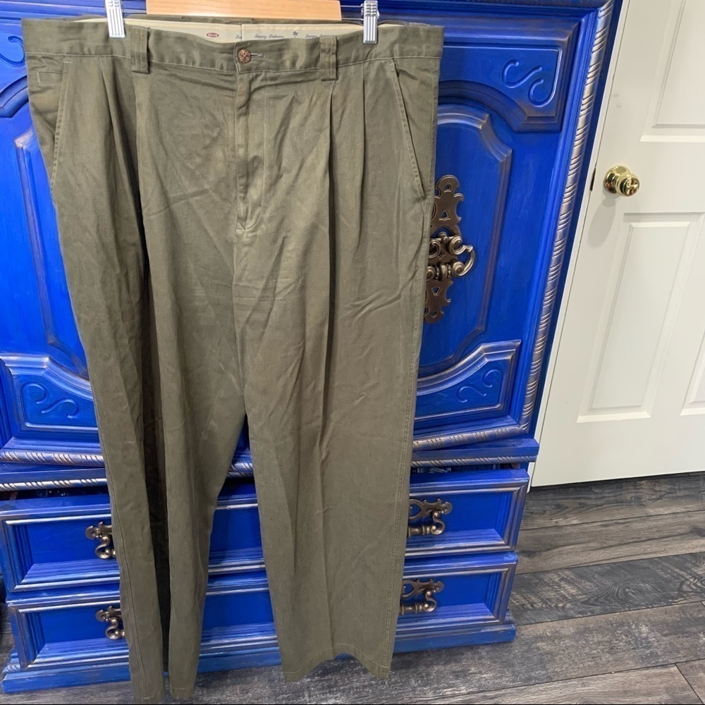 Tommy Bahama Pants Mens 38x31 Green Tencel Slacks